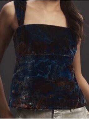 Pilcro Velvet Flyaway Tank by Anthropologie